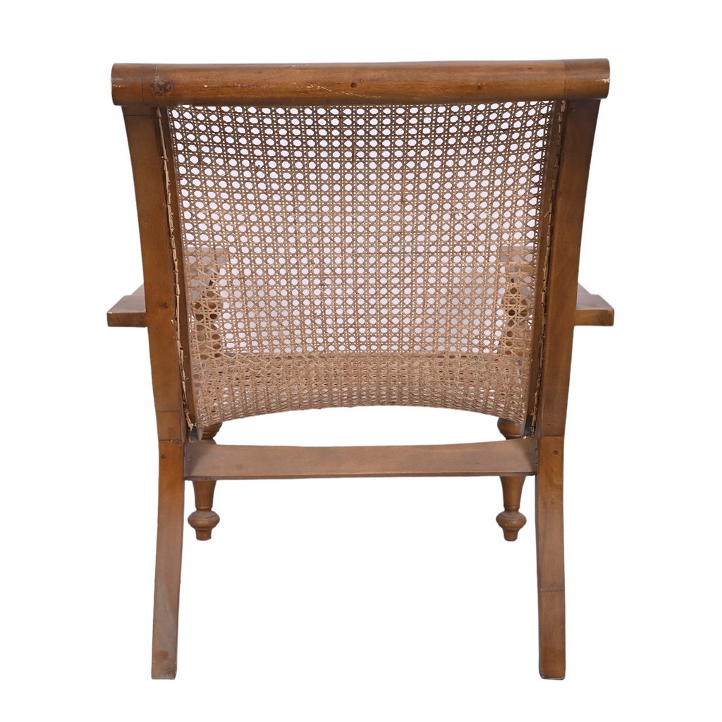 Colonial rattan armchair