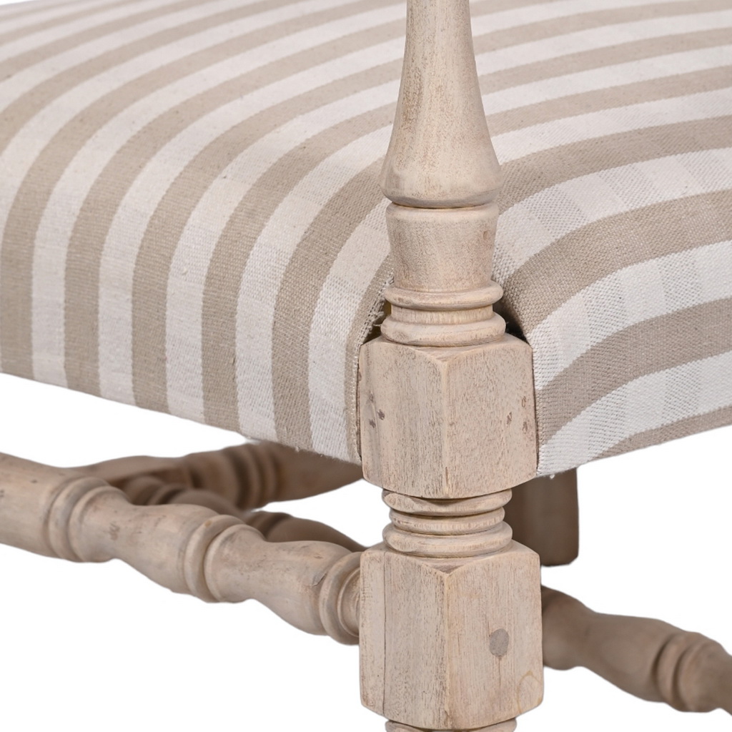 Begum Bano Arm Chair - distressed white