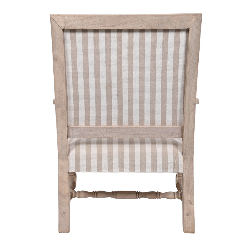 Begum Bano Arm Chair - distressed white