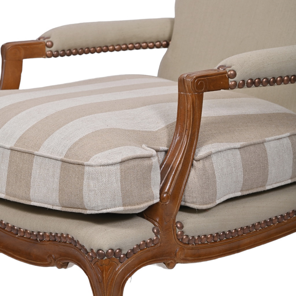 French regency style armchair- walnut