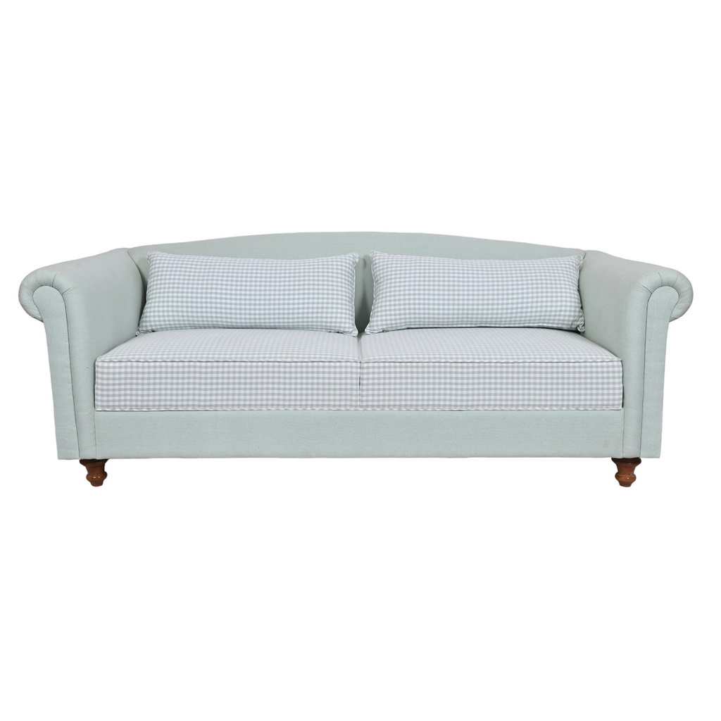 English dove green sofa