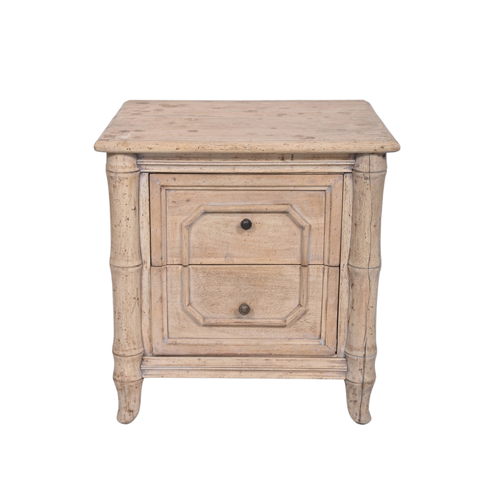 Faux bamboo boho side table