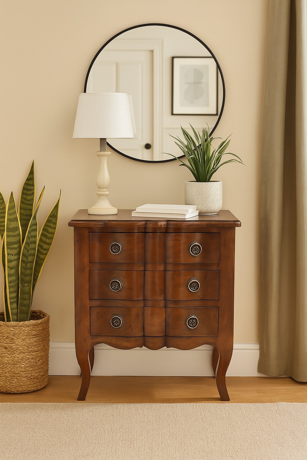 Sophie three drawer bedside table