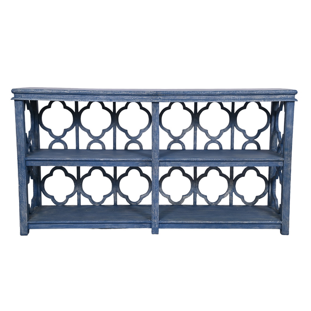 Farmhouse Bookshelf Console Table