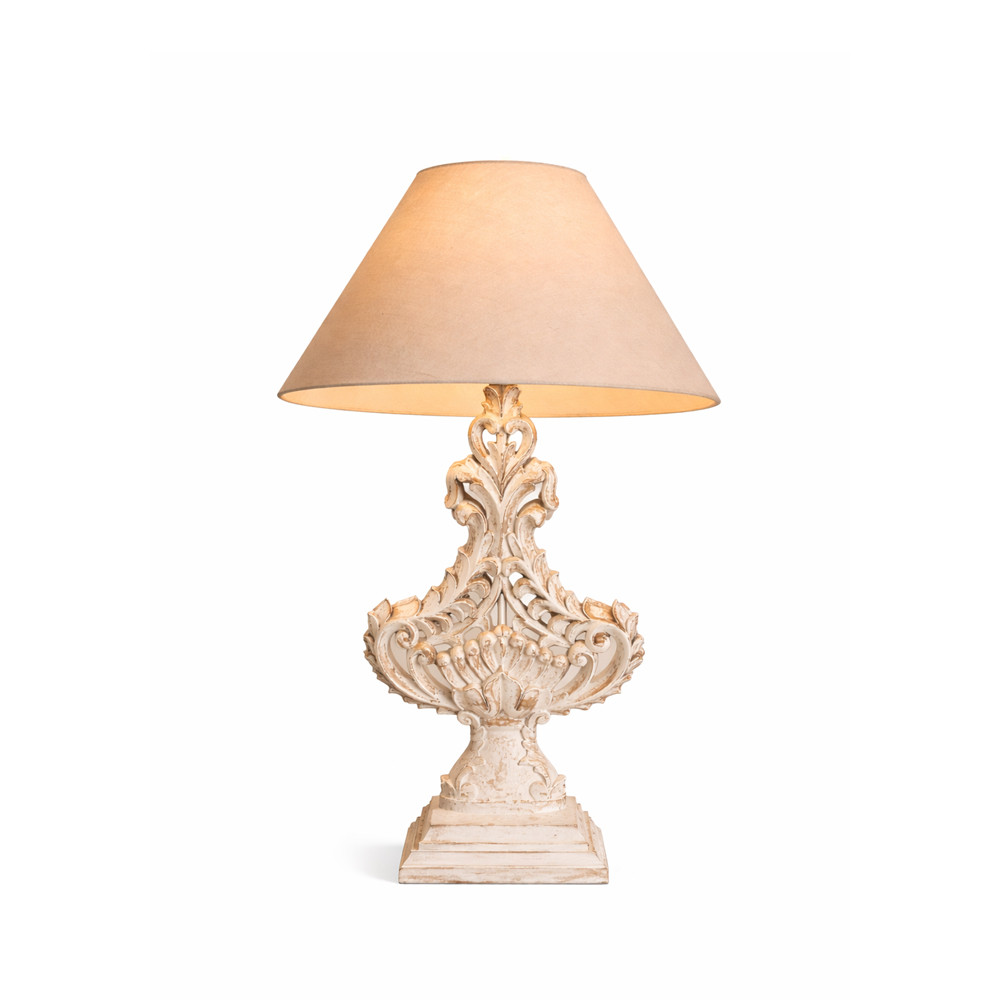 Ivory Carved Table Lamp