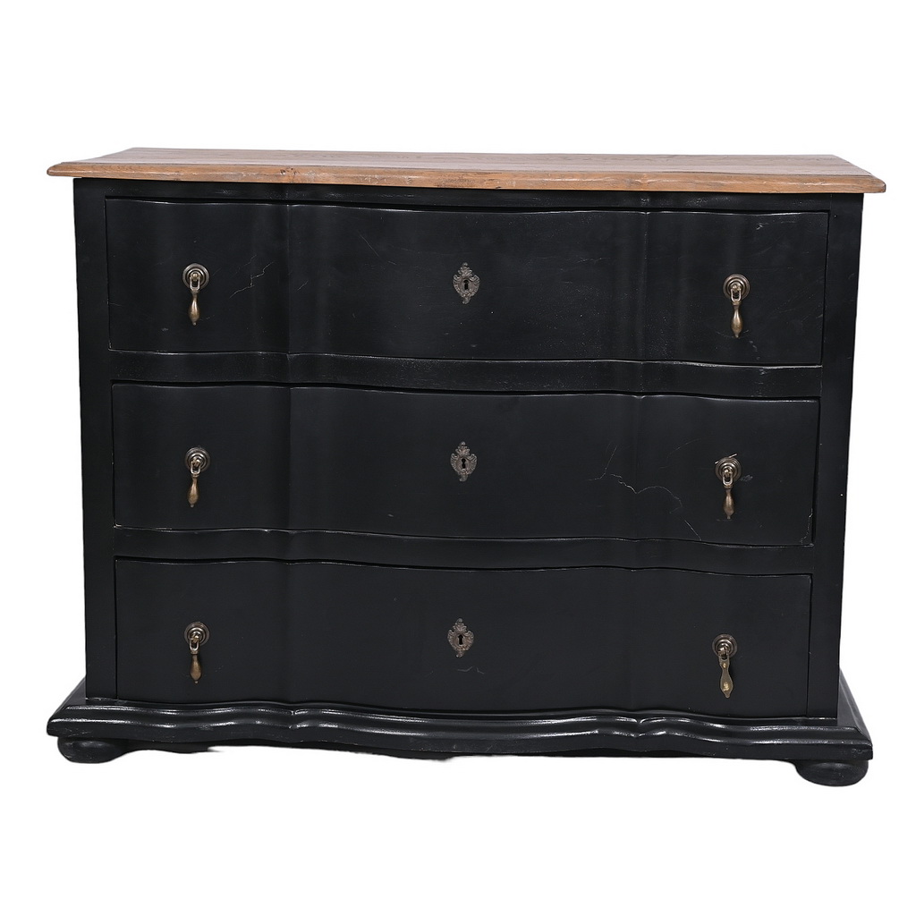 Black French Country Chest