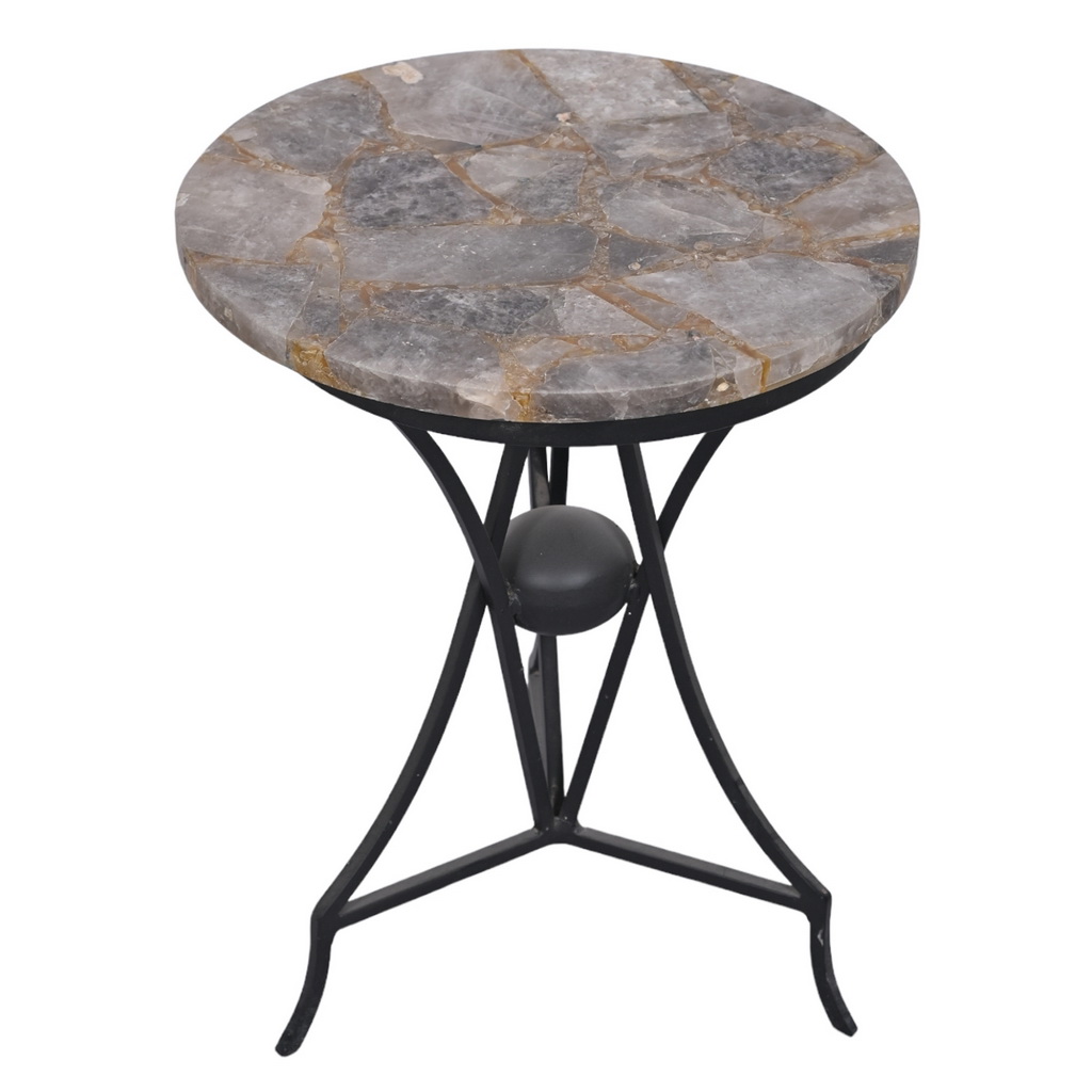 Rose quartz side table