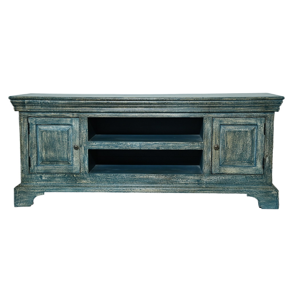 Teal country tv console