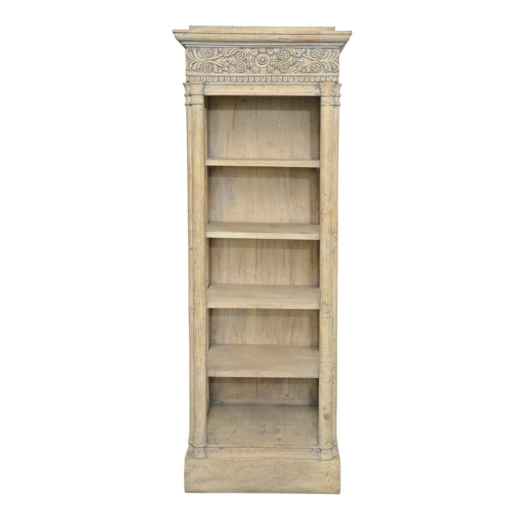 French long carved bookshelf