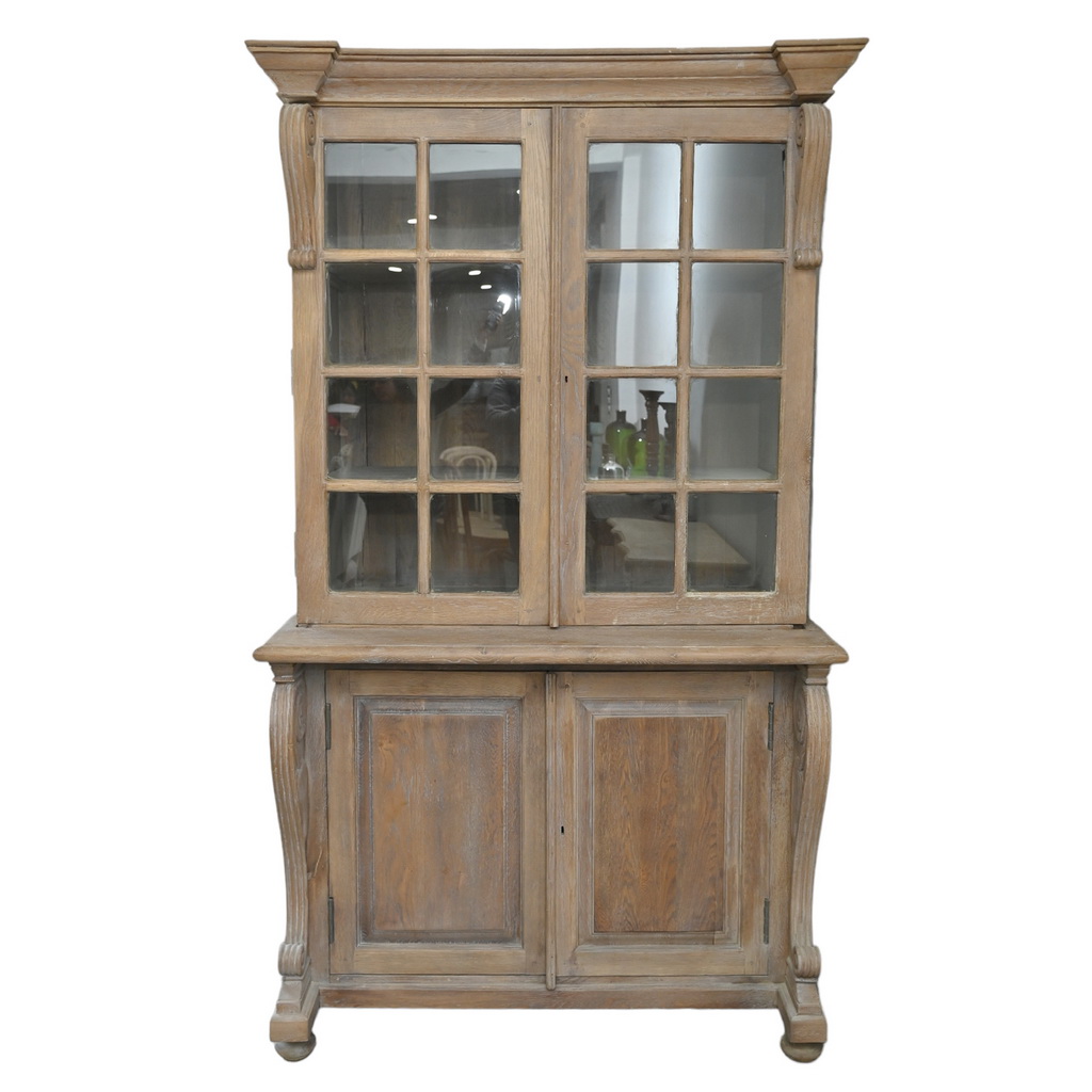 French glass farmhouse cabinet