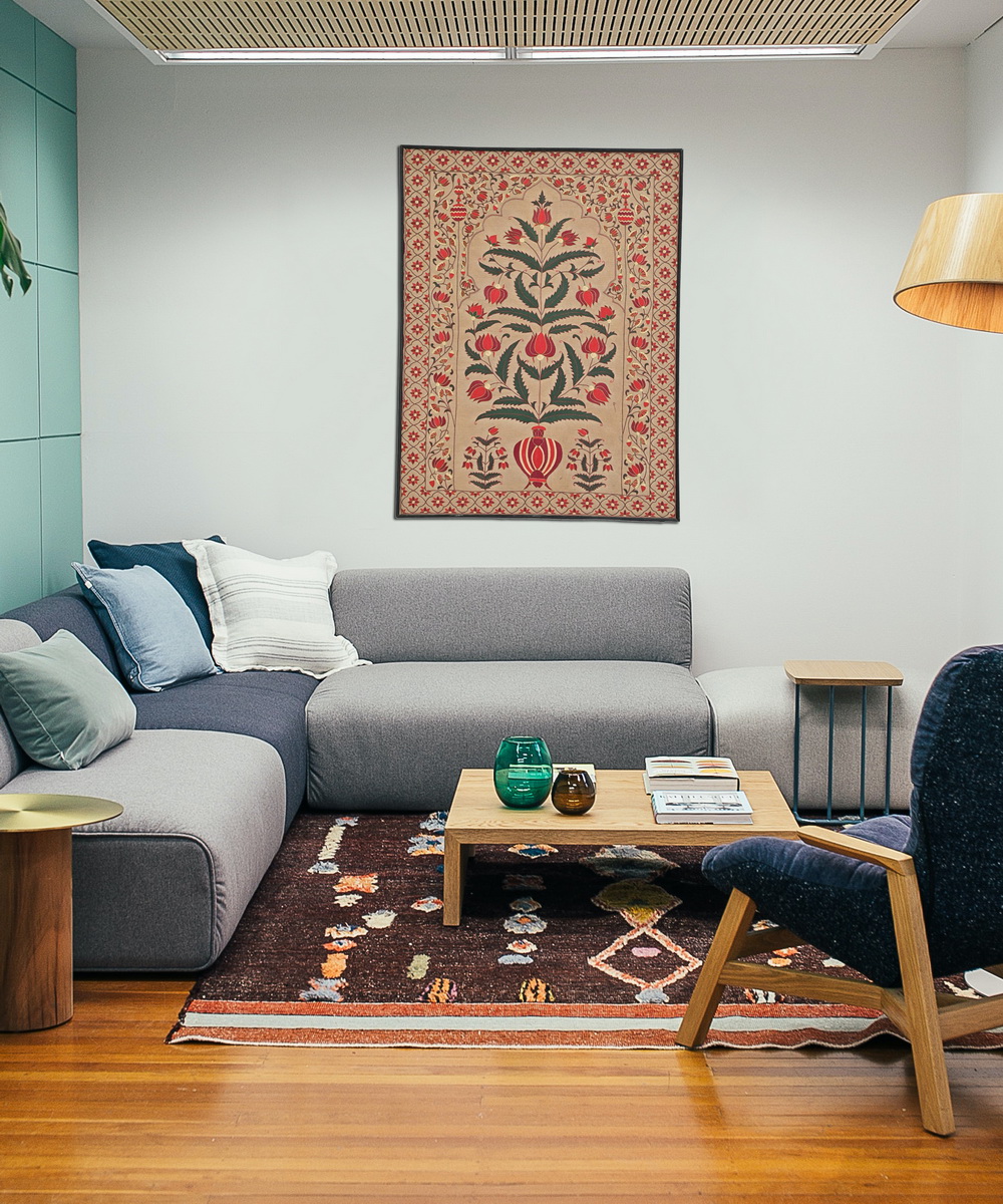 Floral embroidered textile