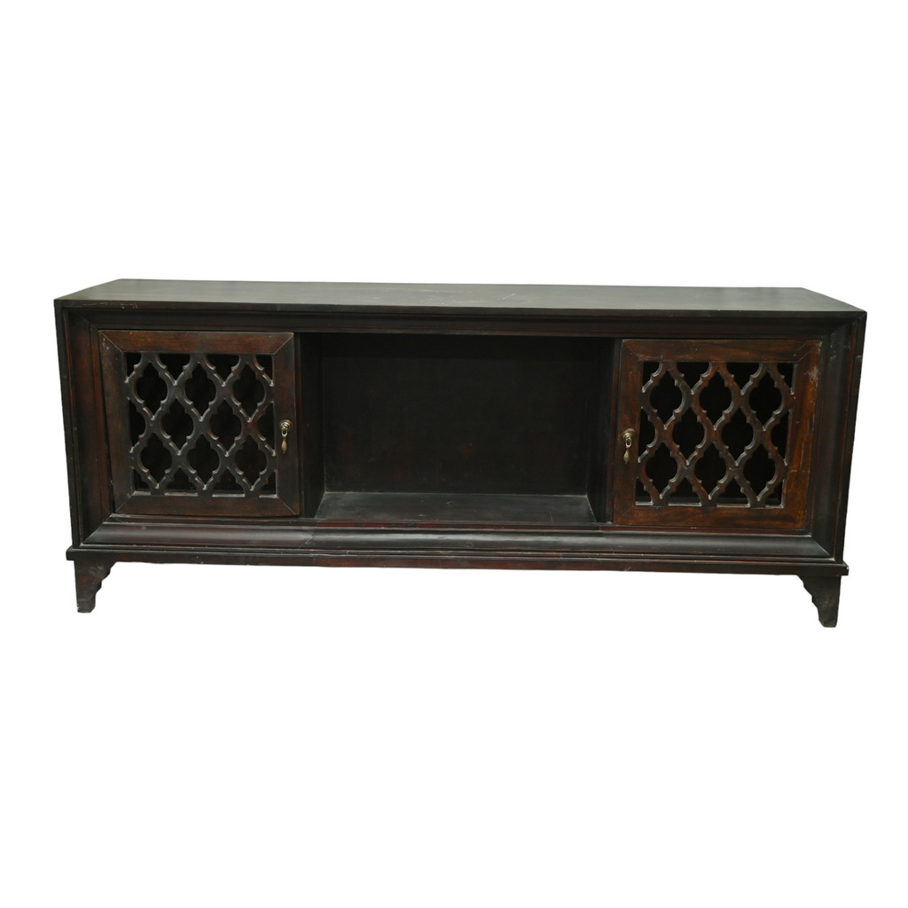 Extra long walnut tv console