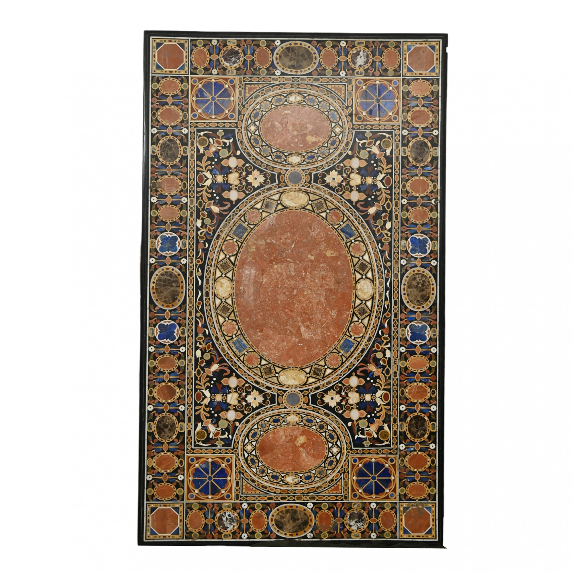 Stone inlay dining table top