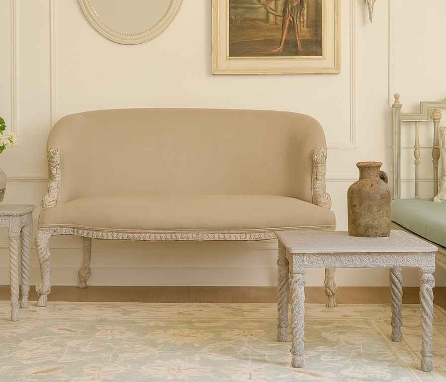 Twisted rope loveseat sofa