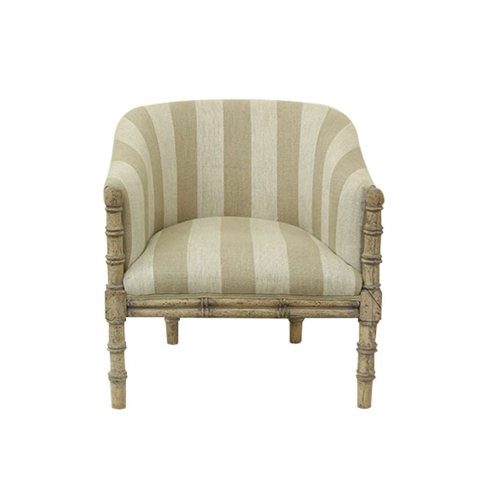 linen Striped tub Chair
