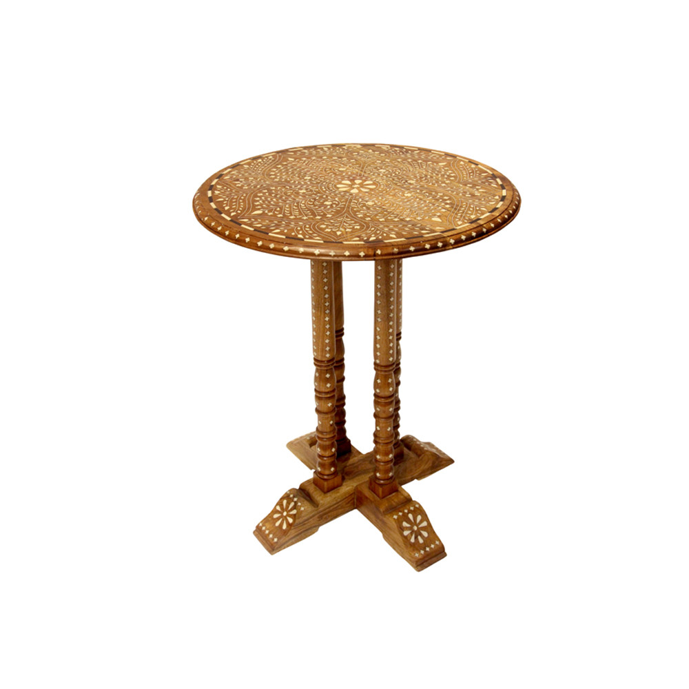 Nargis Round Inlay SideTable