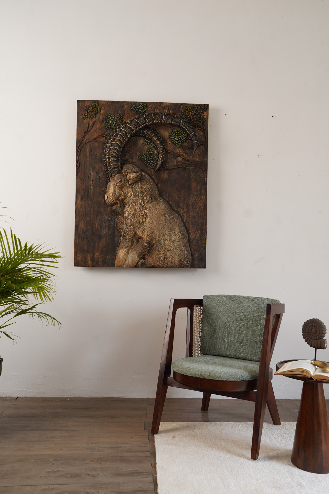 Hand-Carved Rahm Mural