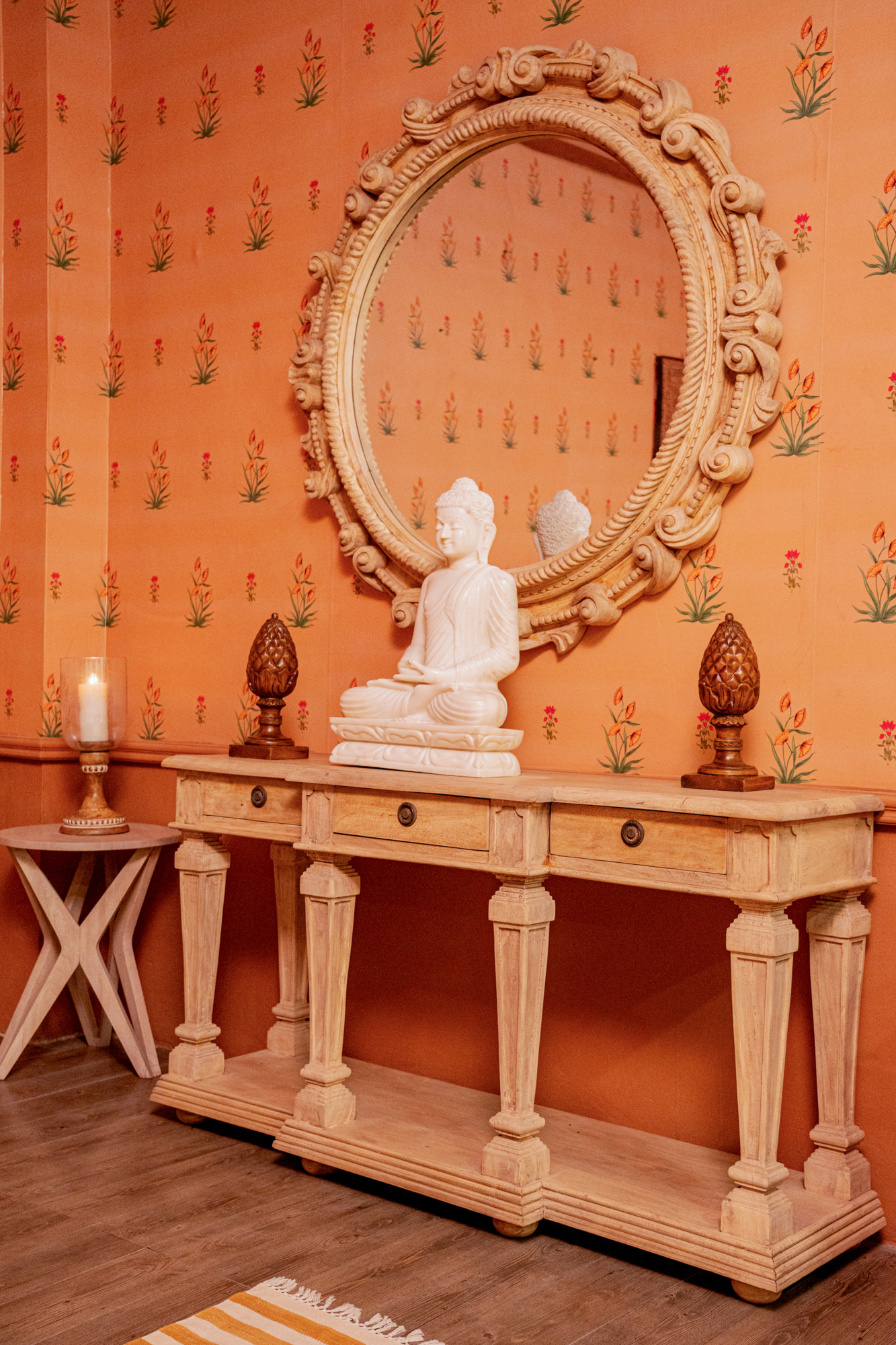 Spanish circular mirror frame