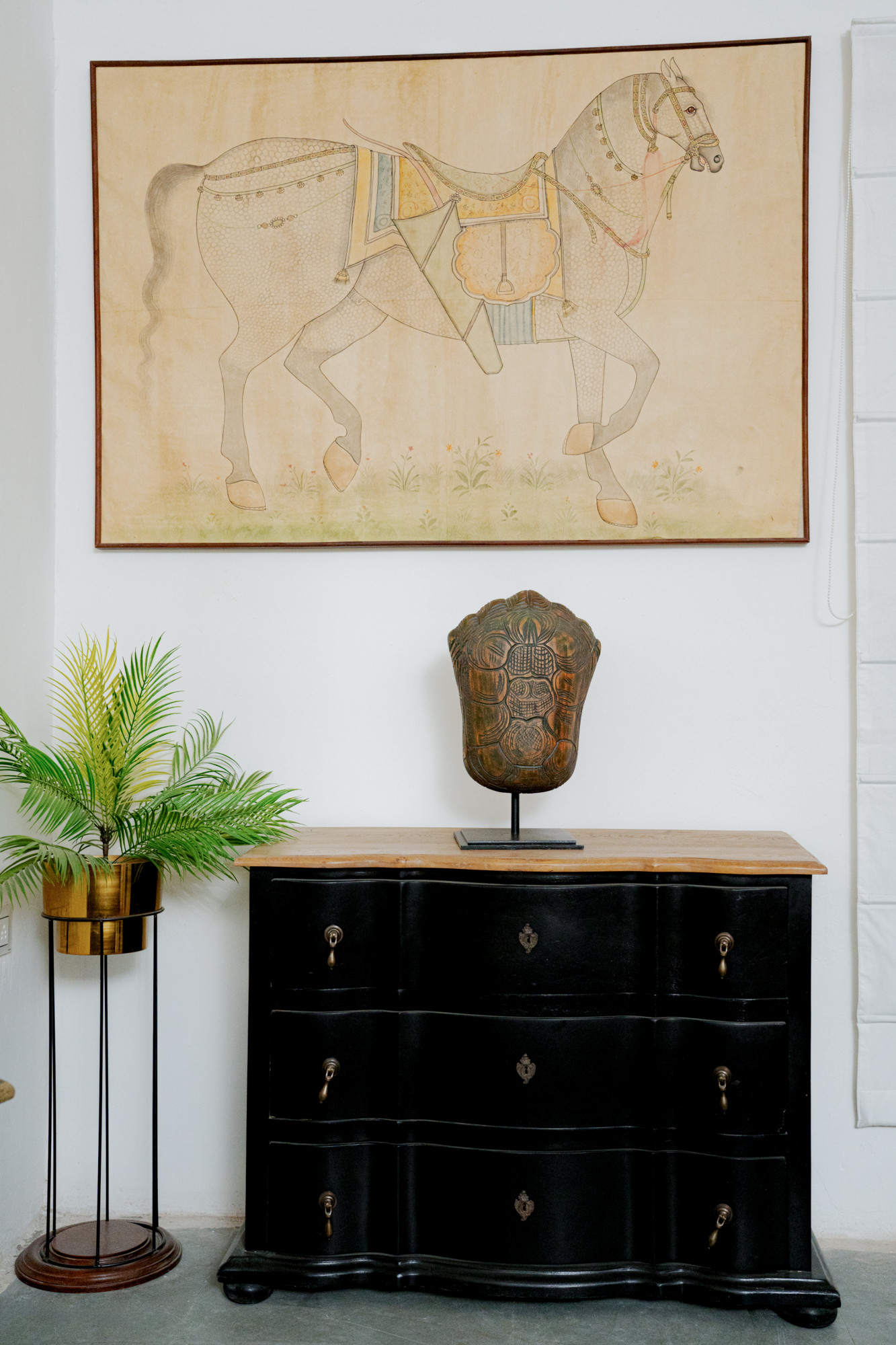 Black French Country Chest