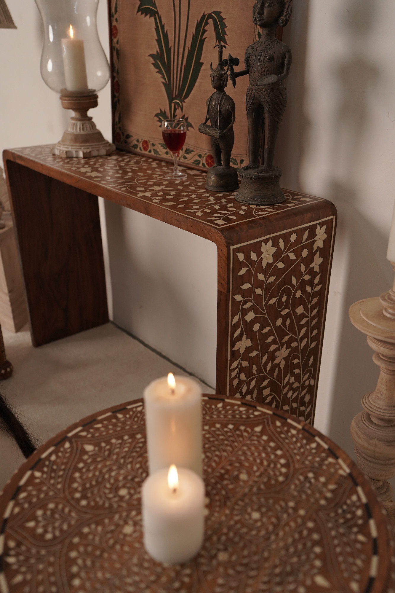 The vine Bone Inlay Console
