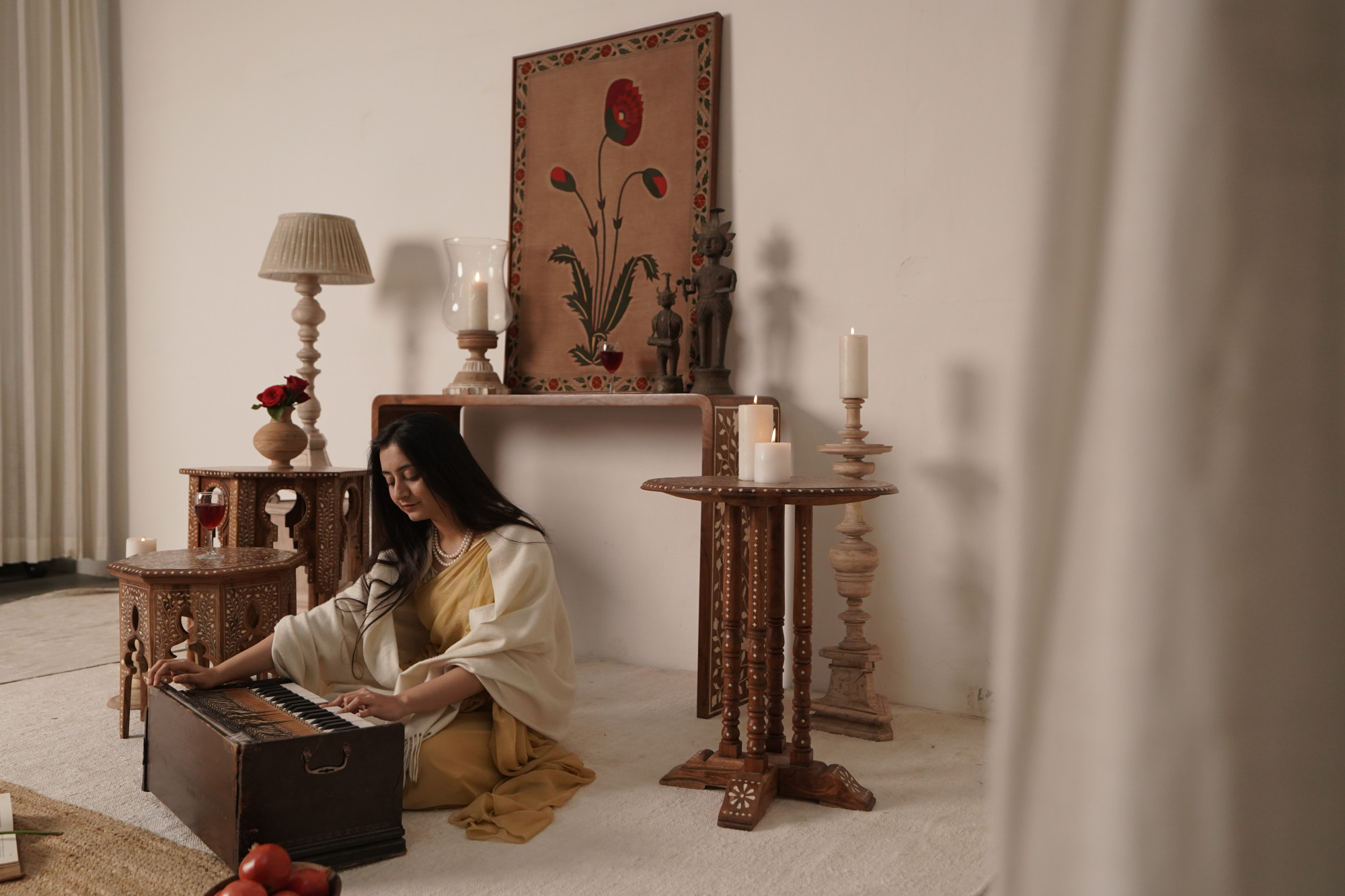 The vine Bone Inlay Console