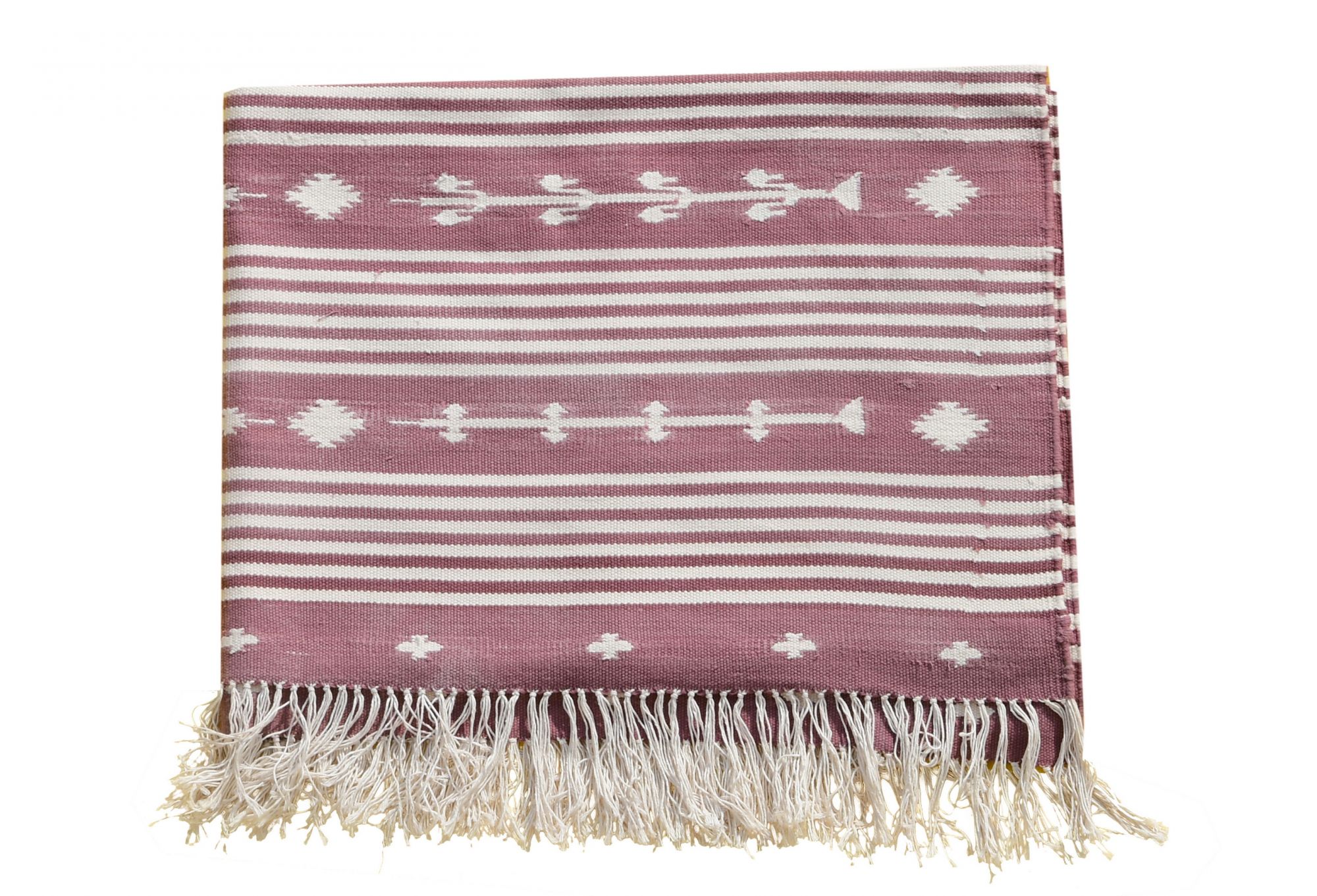 Mauve haveli stripe rug