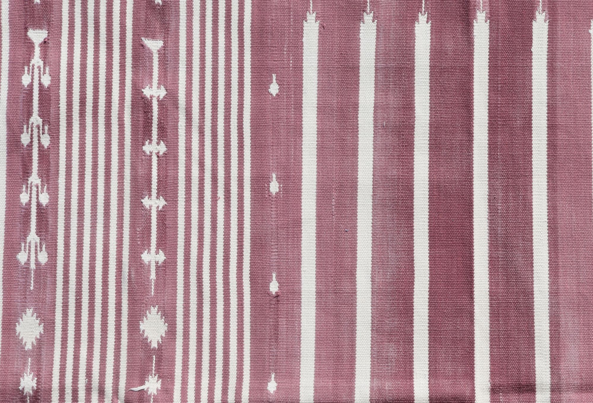 Mauve haveli stripe rug