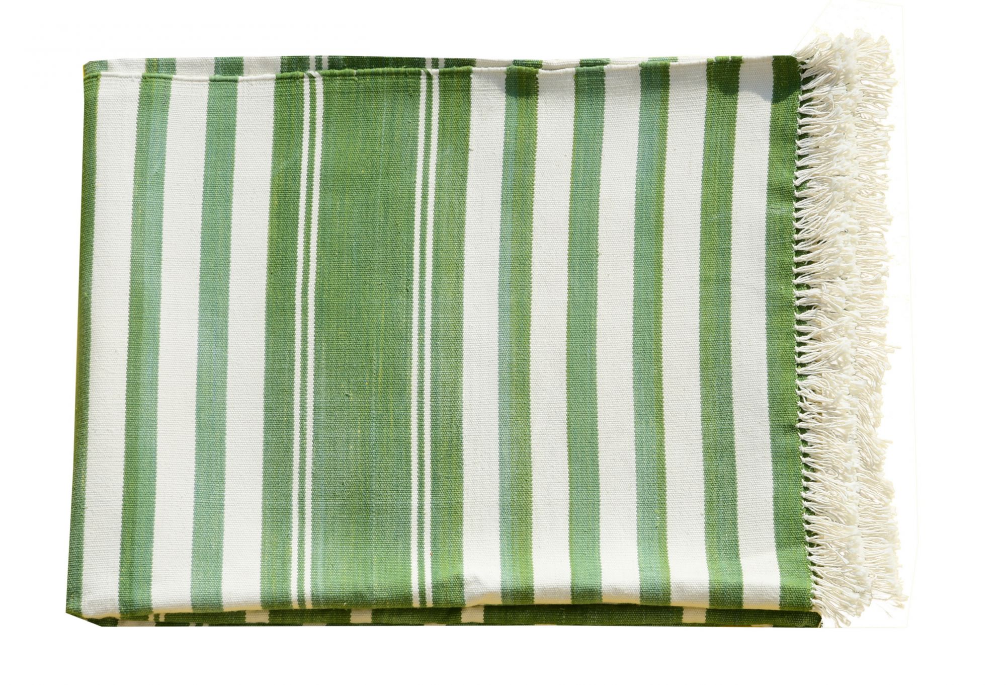 Green haveli stripe rug
