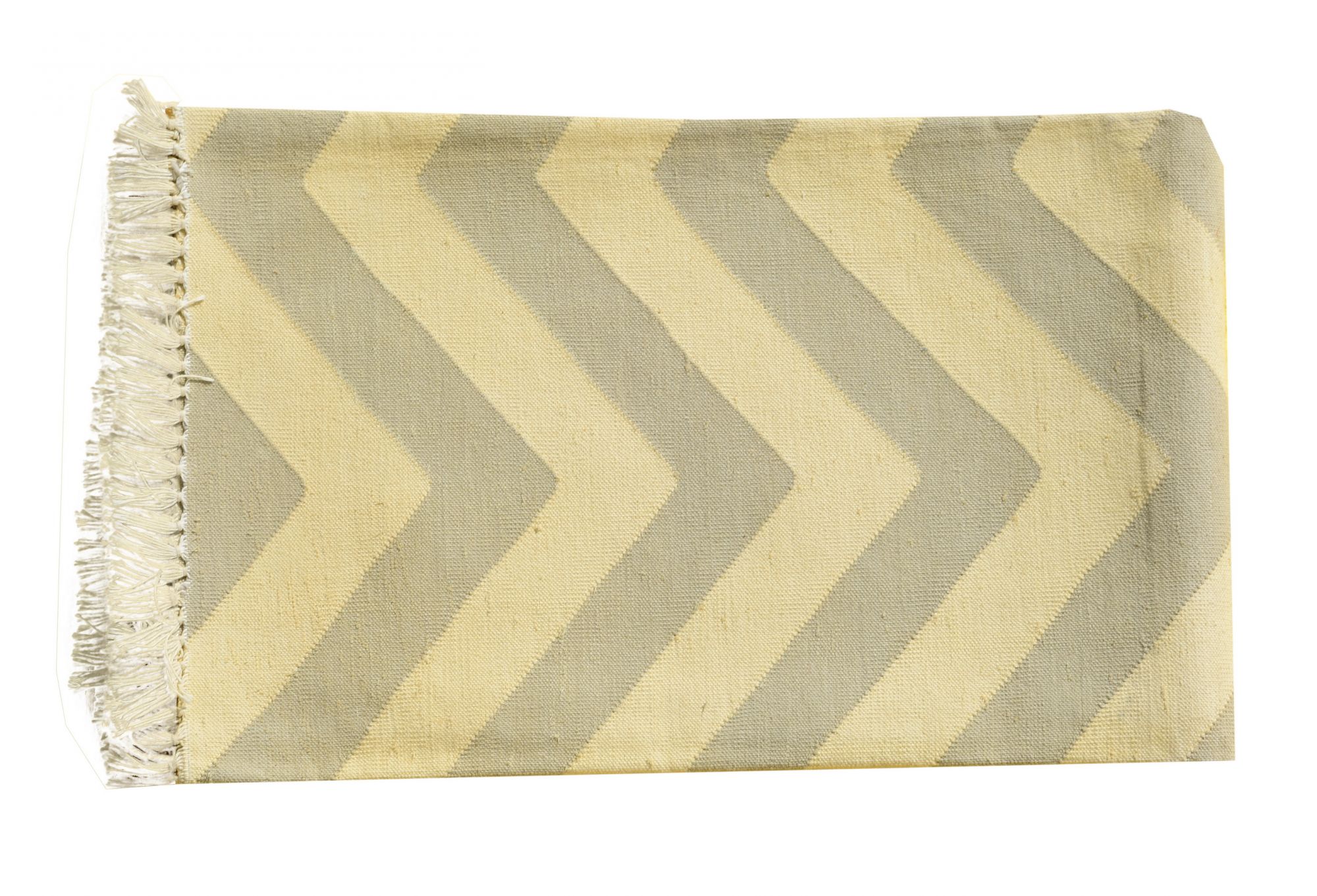 Chevron beige and grey rug