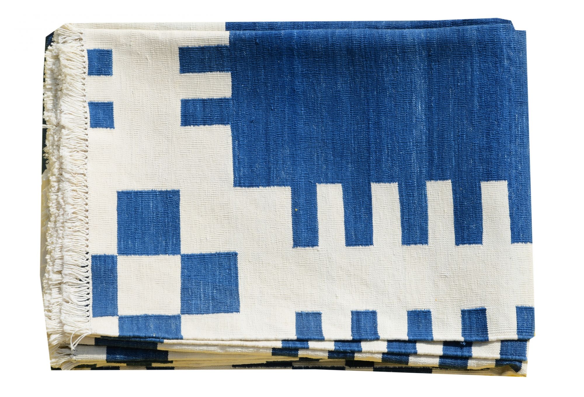 Khes blue and white rug