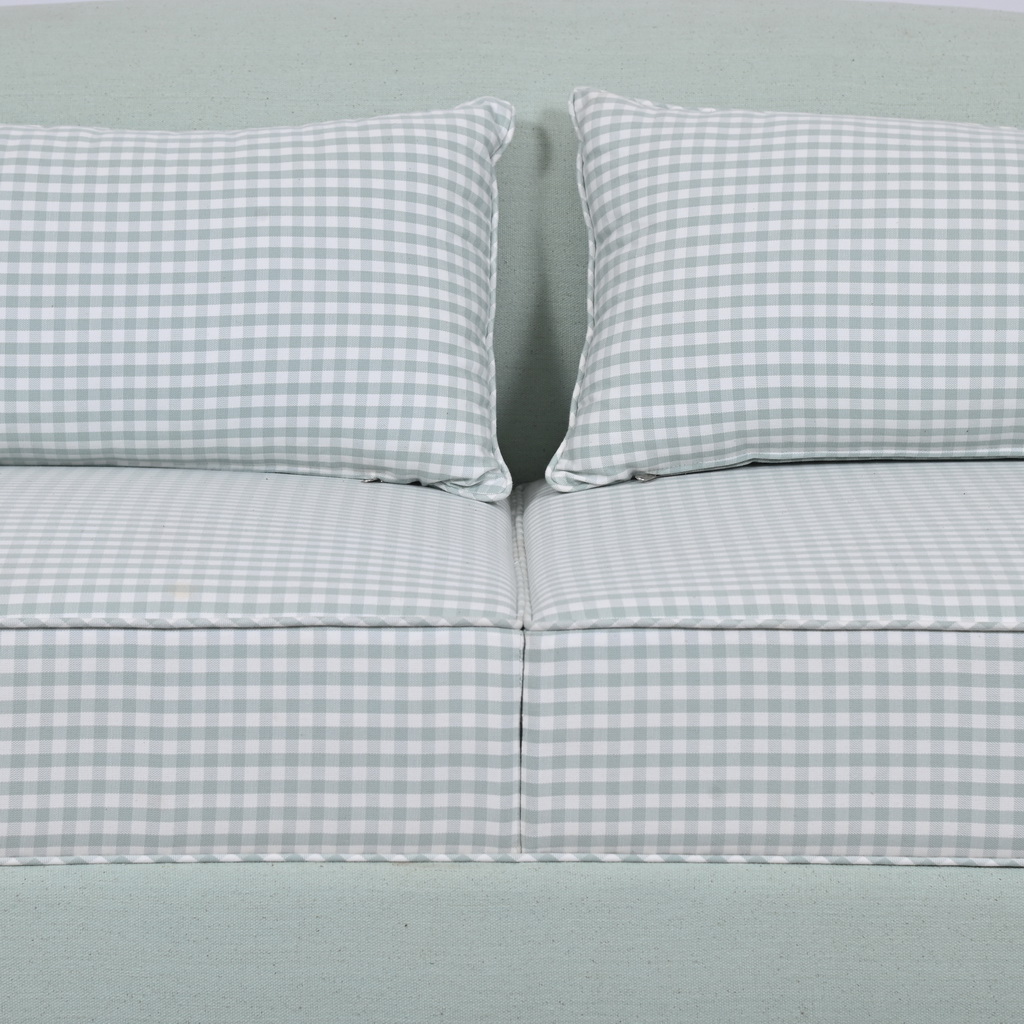 English dove green sofa