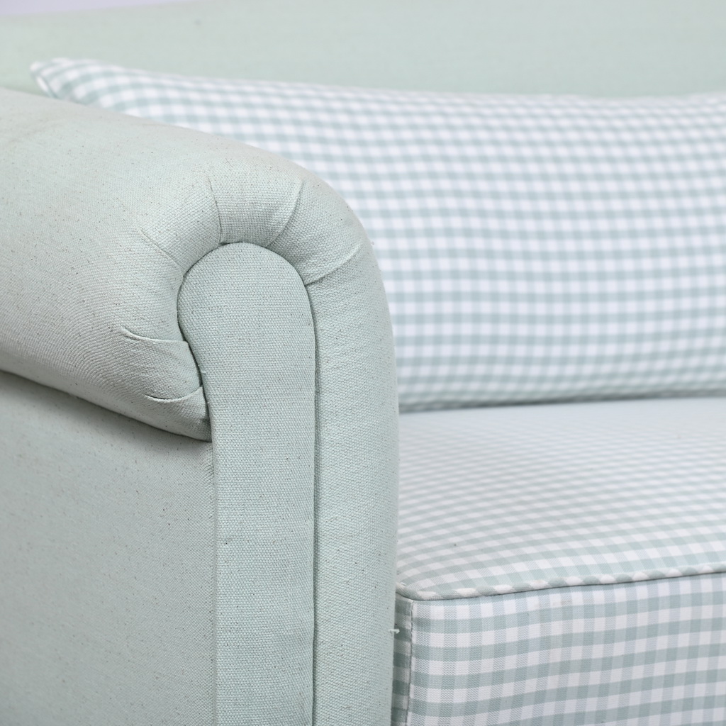 English dove green sofa