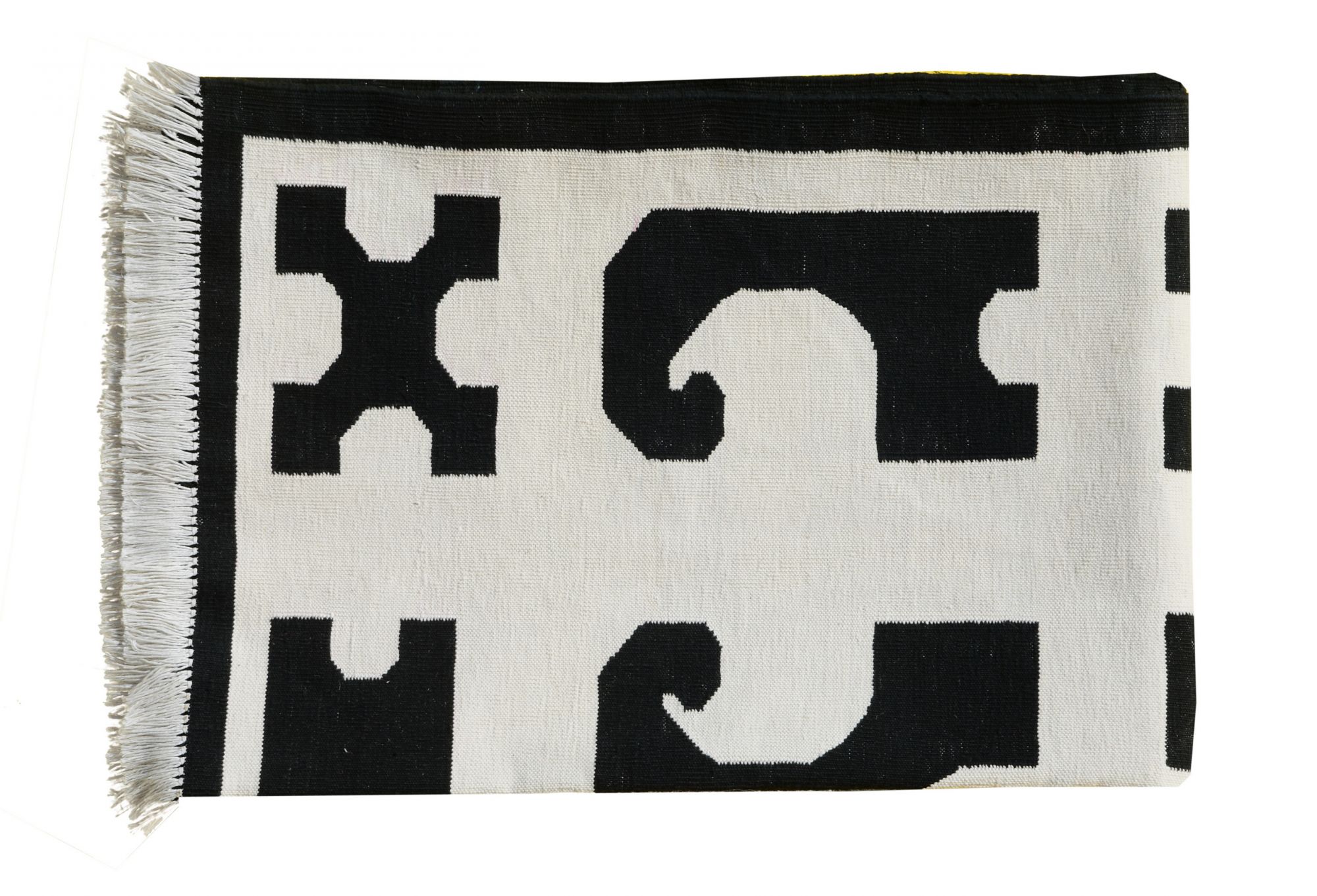 Ivory abstract geometric rug