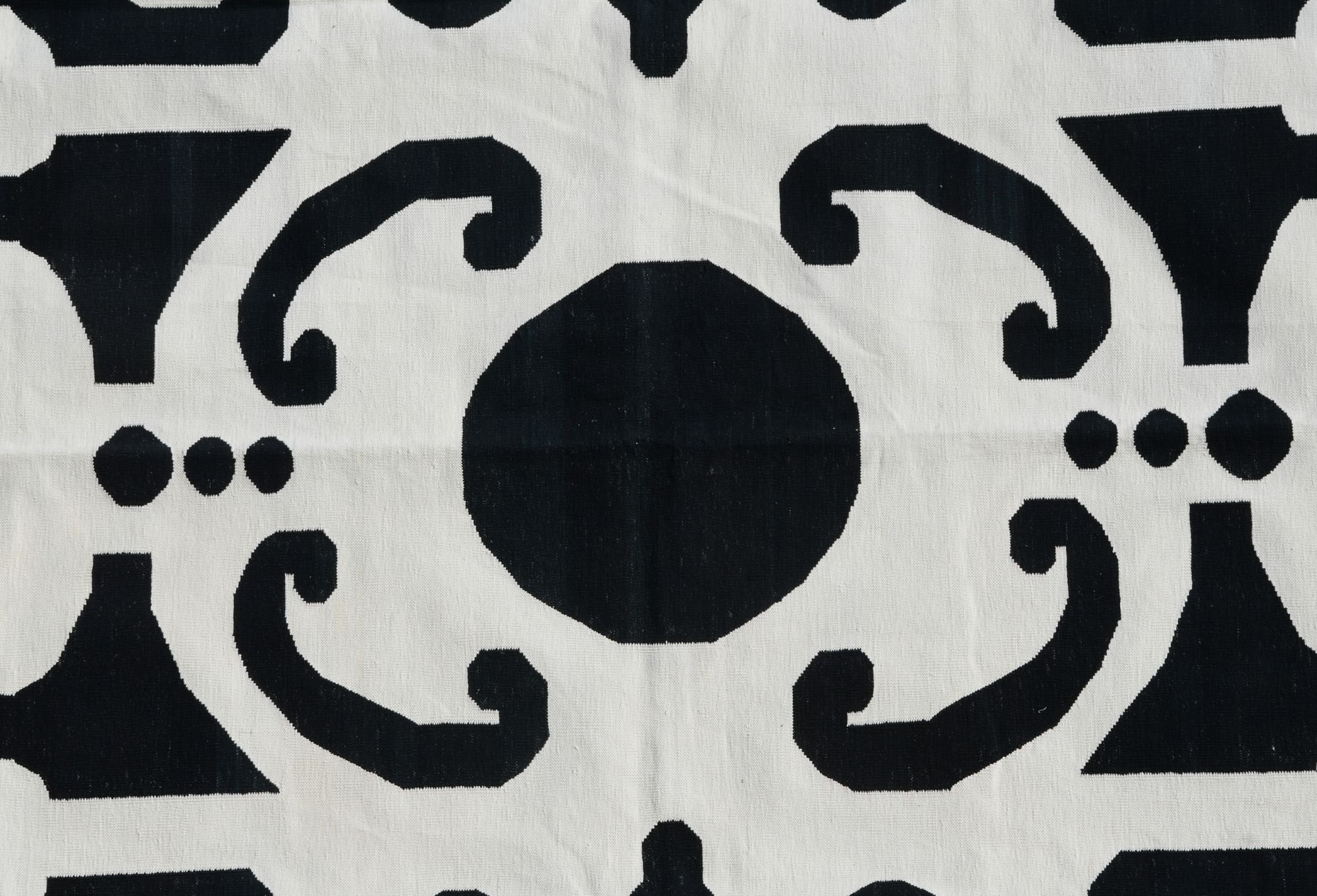 Ivory abstract geometric rug