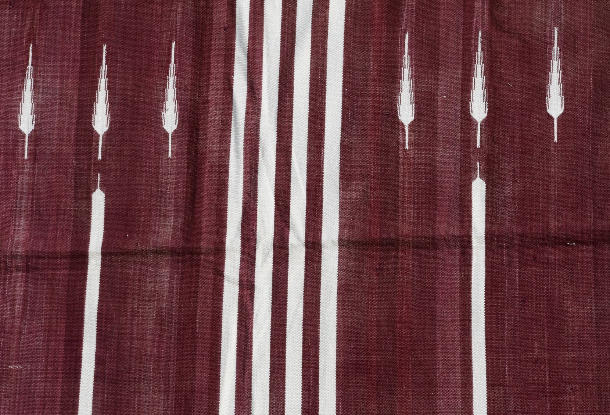 Wine haveli stripe rug