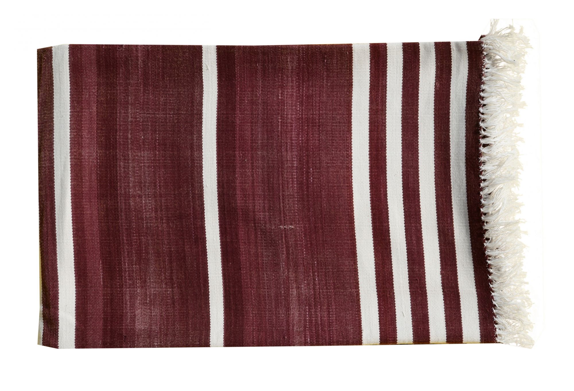 Wine haveli stripe rug