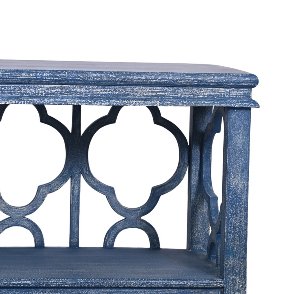 Farmhouse Bookshelf Console Table