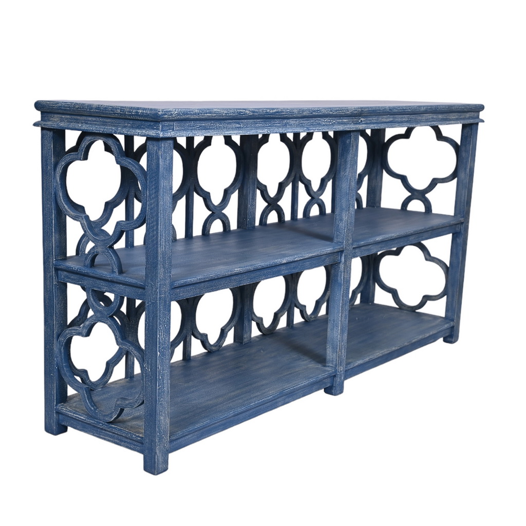 Farmhouse Bookshelf Console Table