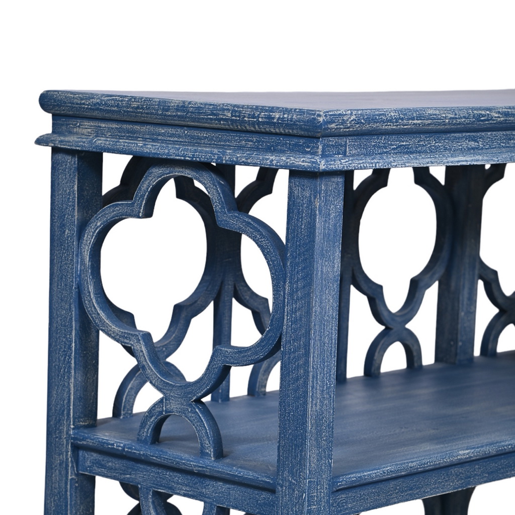 Farmhouse Bookshelf Console Table
