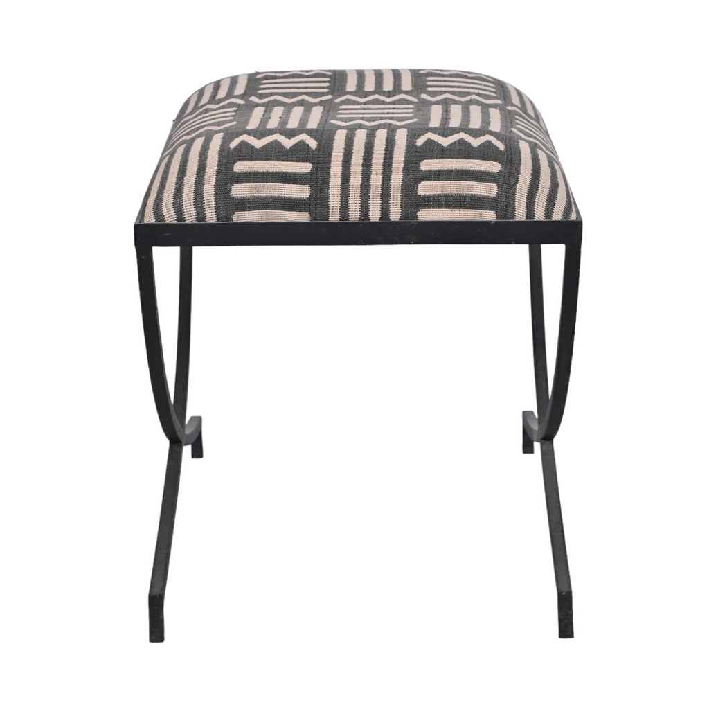 Contemporary iron Frame Ottoman