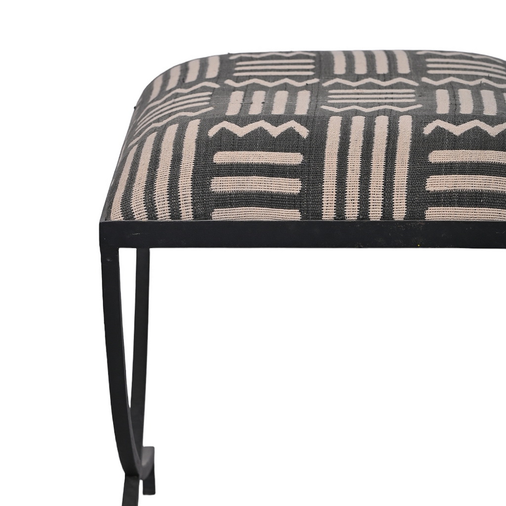 Contemporary iron Frame Ottoman