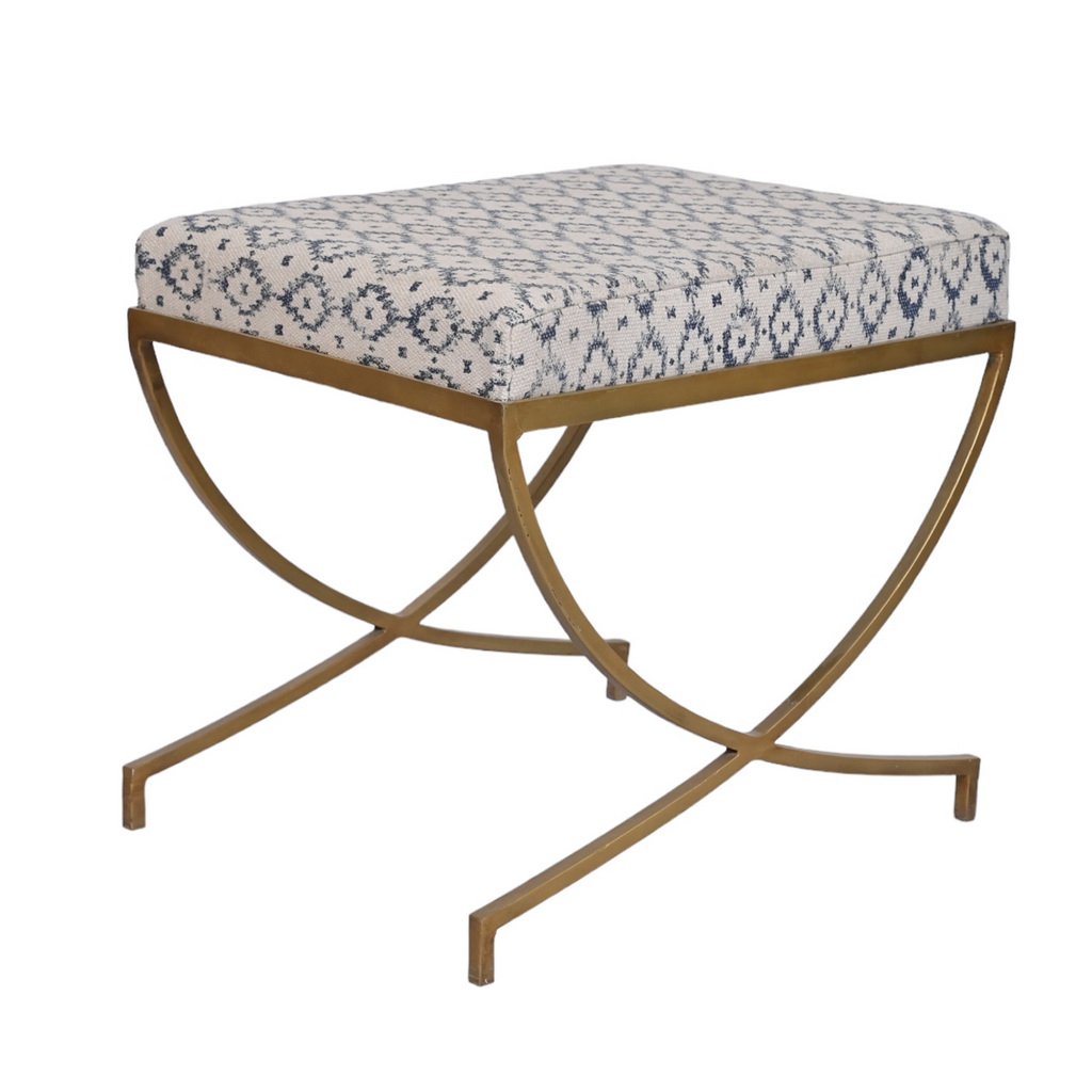 Contemporary iron Frame Ottoman
