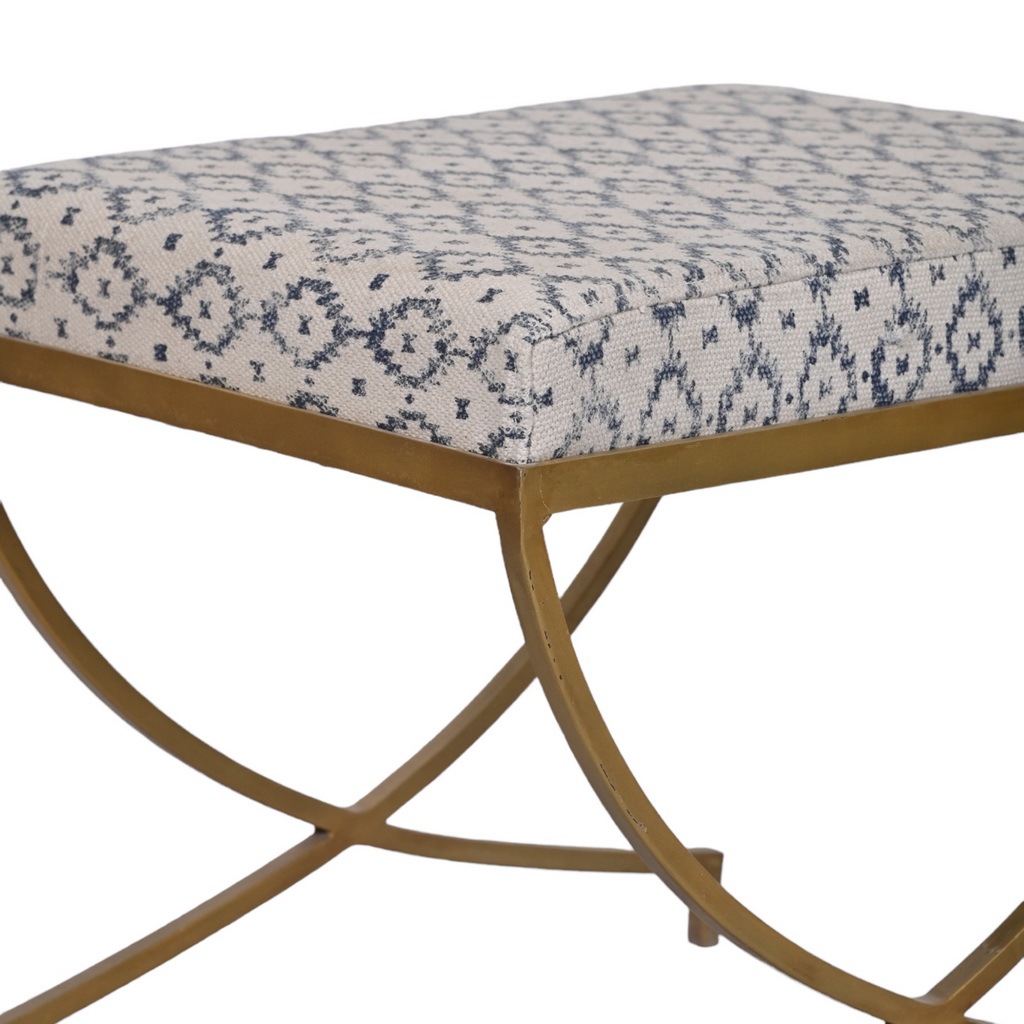 Contemporary iron Frame Ottoman