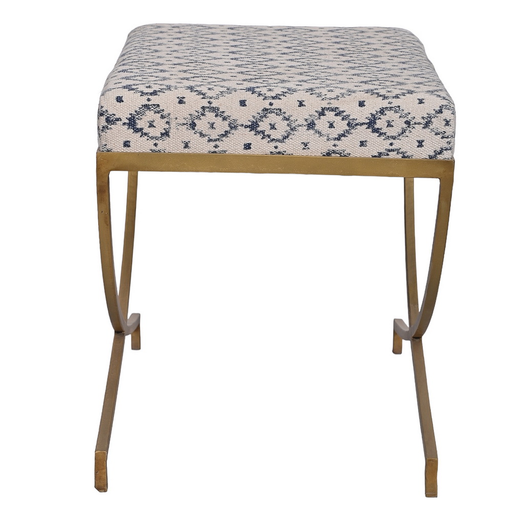 Contemporary iron Frame Ottoman