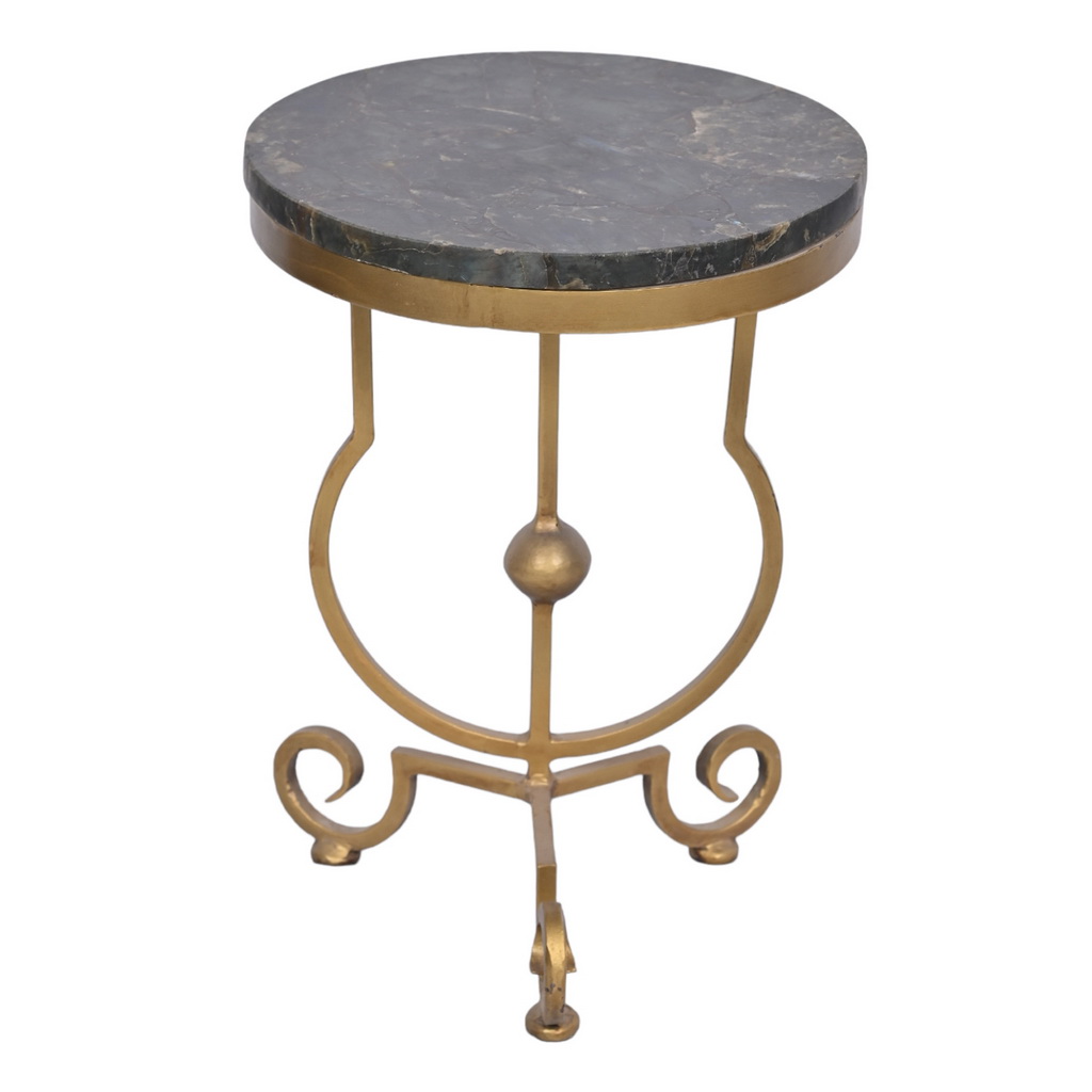 Semi-precious top side table
