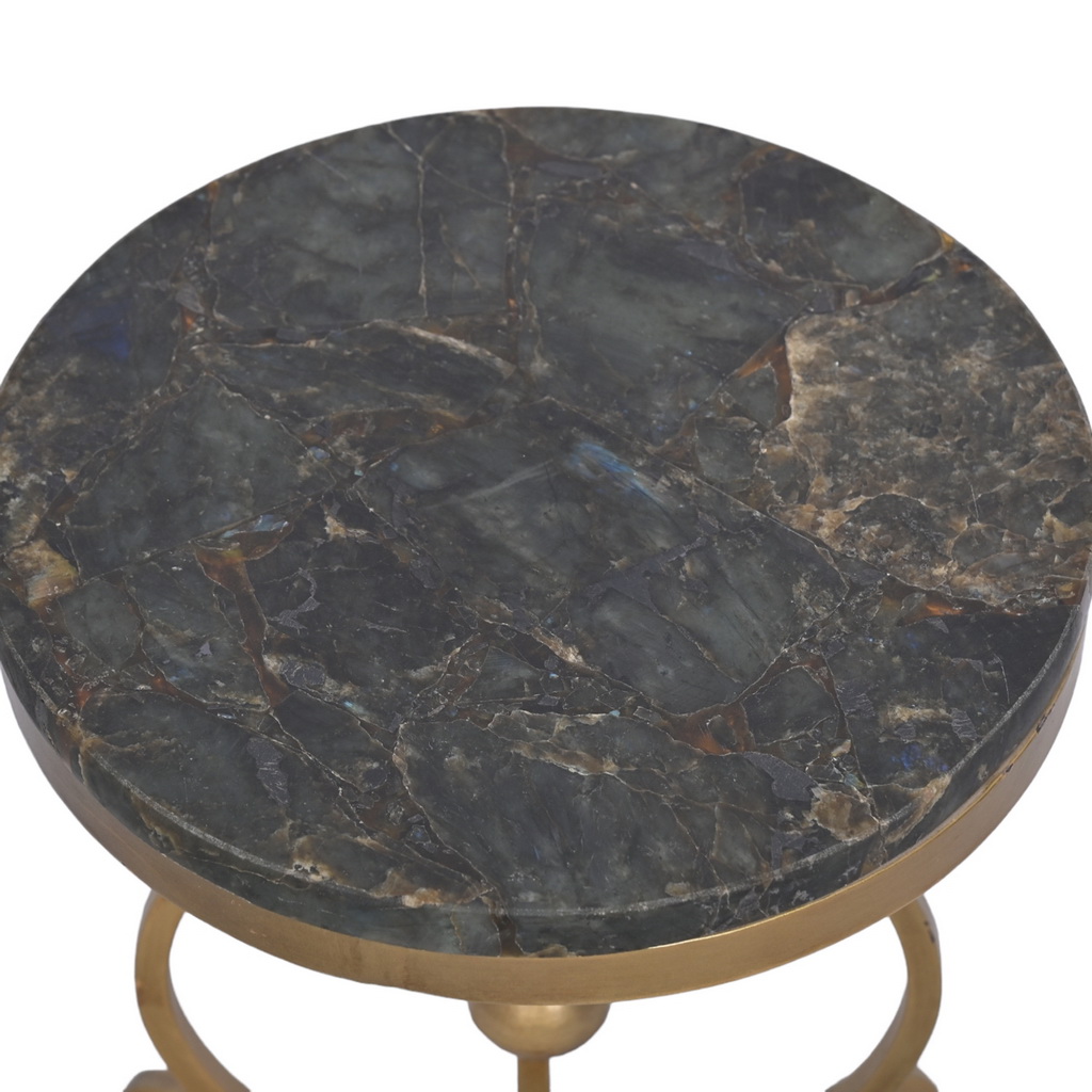 Semi-precious top side table