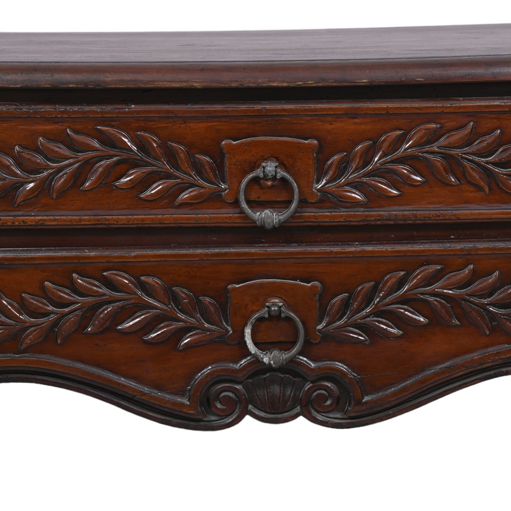 Ornate carved long side table