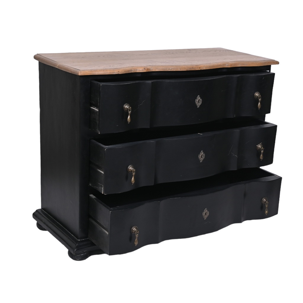 Black French Country Chest