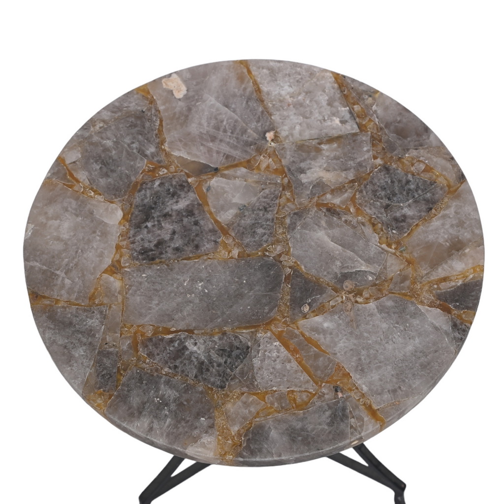 Rose quartz side table