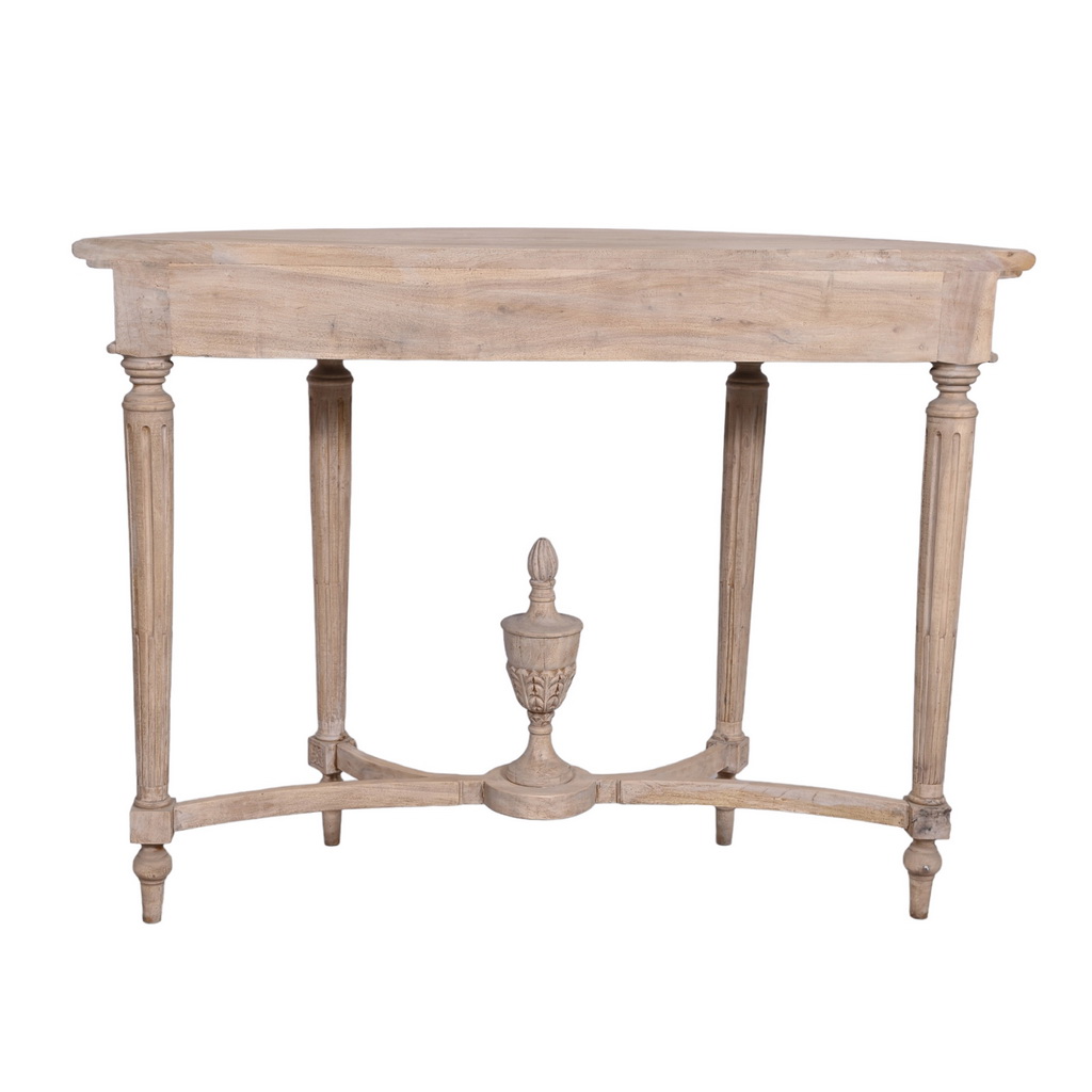 Ornate half round console